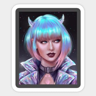 galaxy girl Sticker